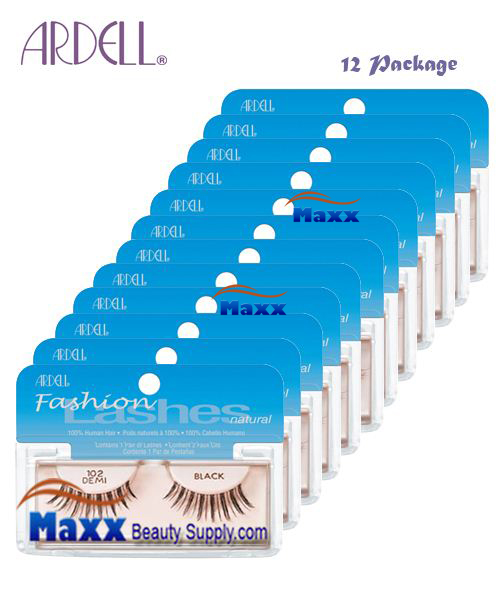 12 Package - Ardell Fashion Lashes Eye Lashes 102 - Black